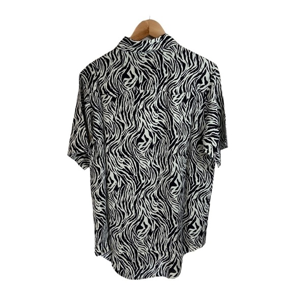 Sandrine Rose Embroidered Desir Zebra Print Top NWT - Picture 5 of 7